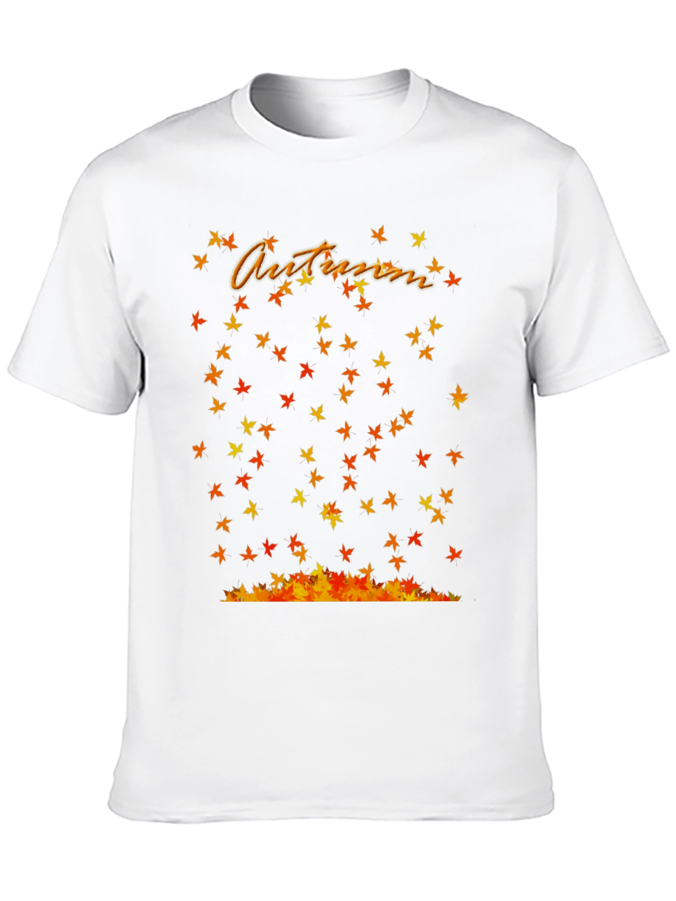 Autumn Leaves Graphic Black T-Shirt