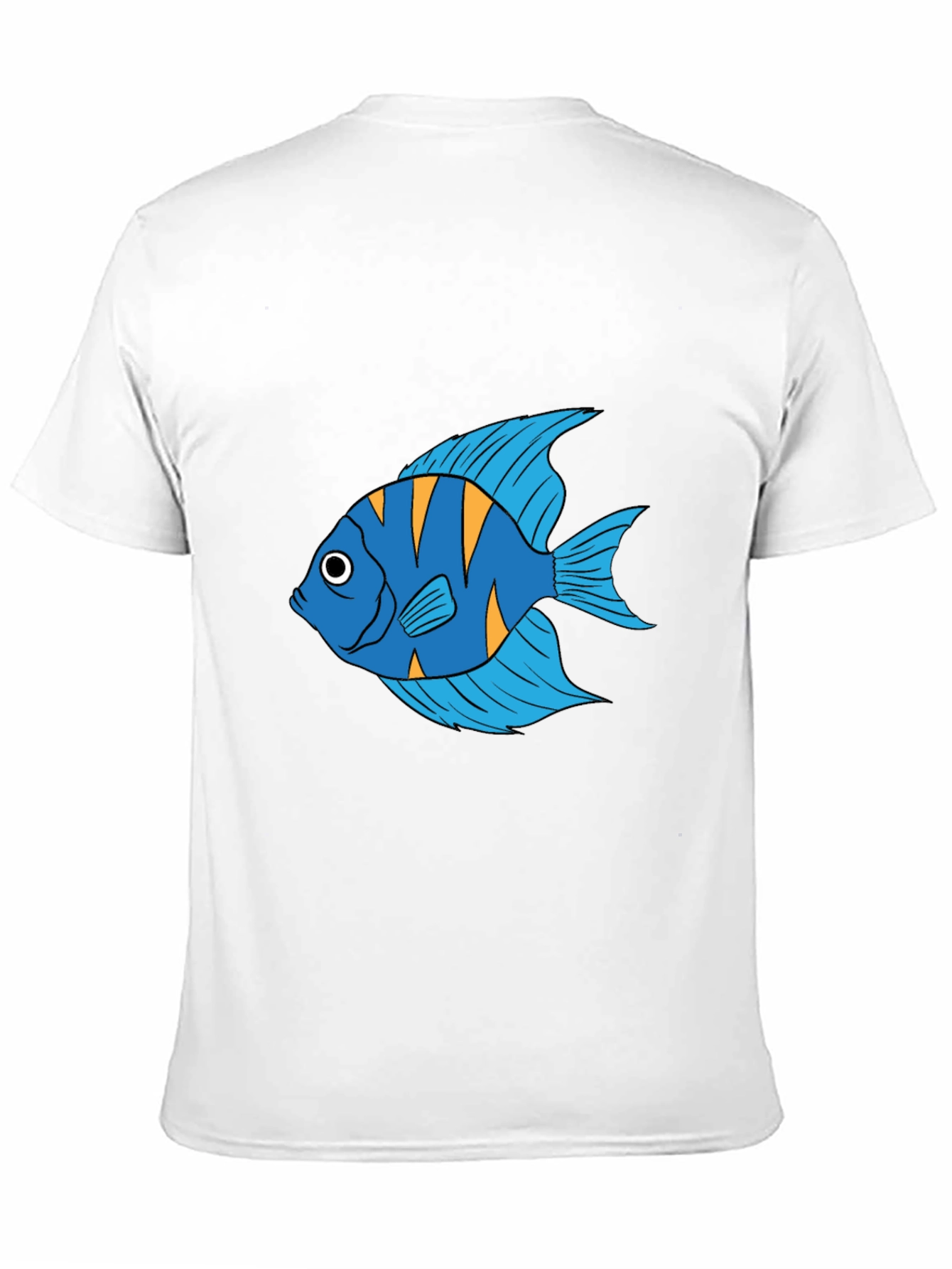 Angelfish Graphic Print Black T-Shirt