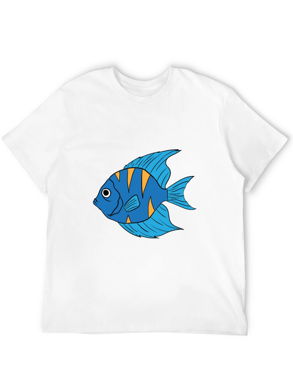 Angelfish Graphic Print Black T-Shirt