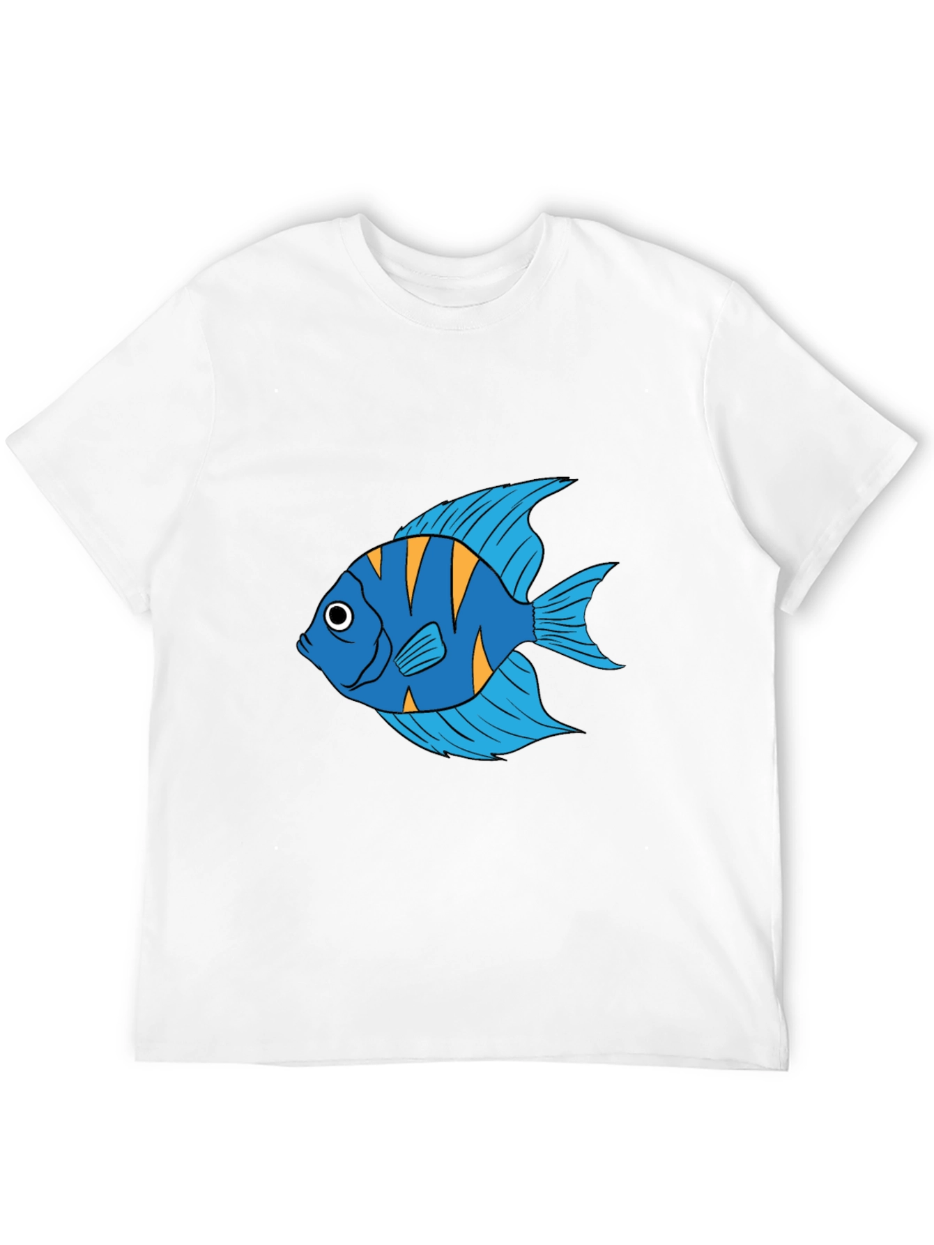 Angelfish Graphic Print Black T-Shirt
