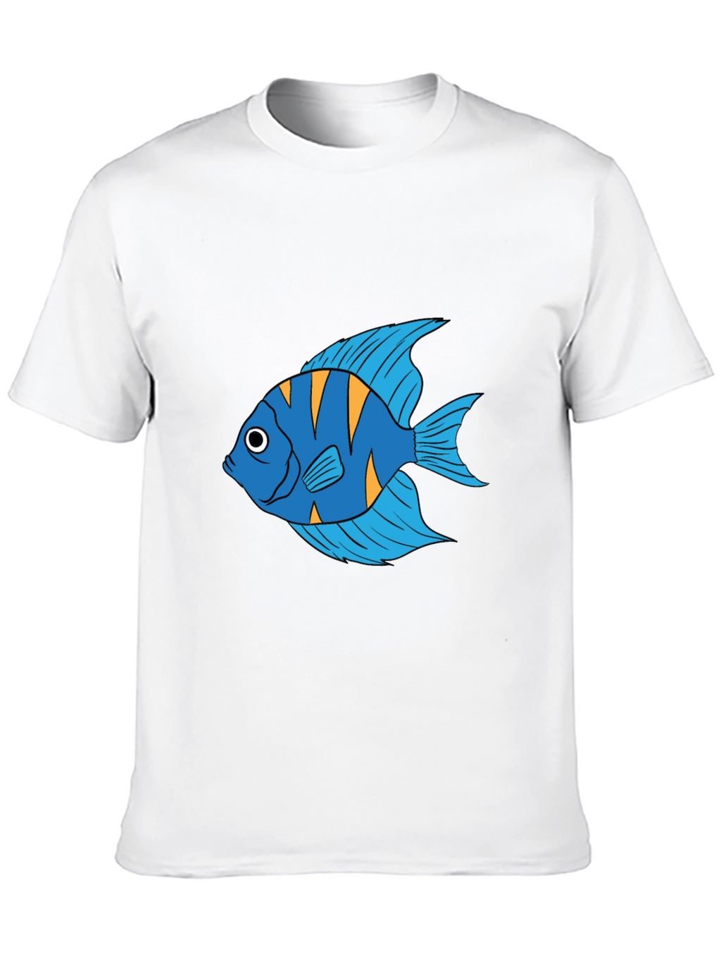 Angelfish Graphic Print Black T-Shirt