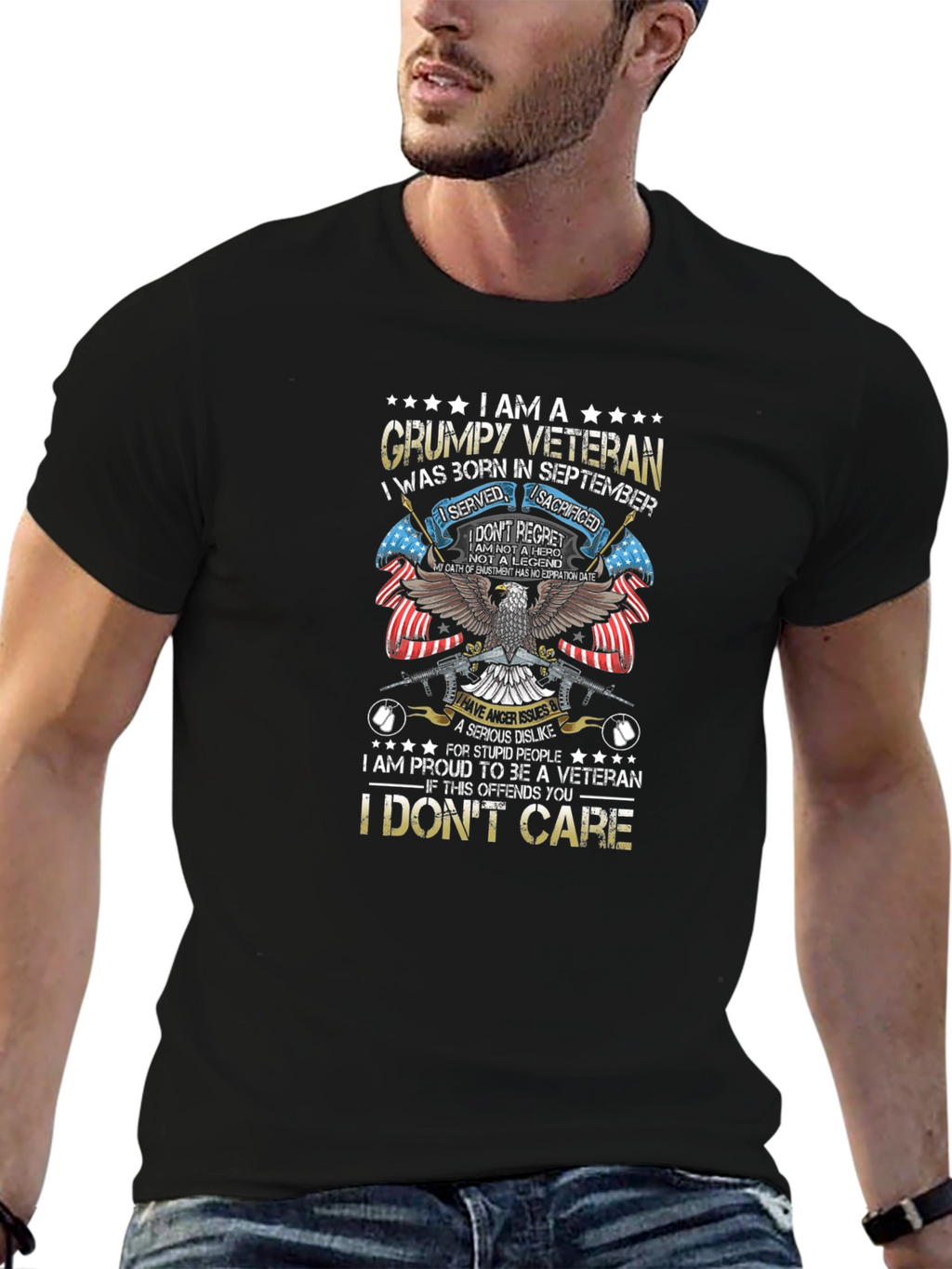 Grumpy Veteran T-Shirt - Born in September