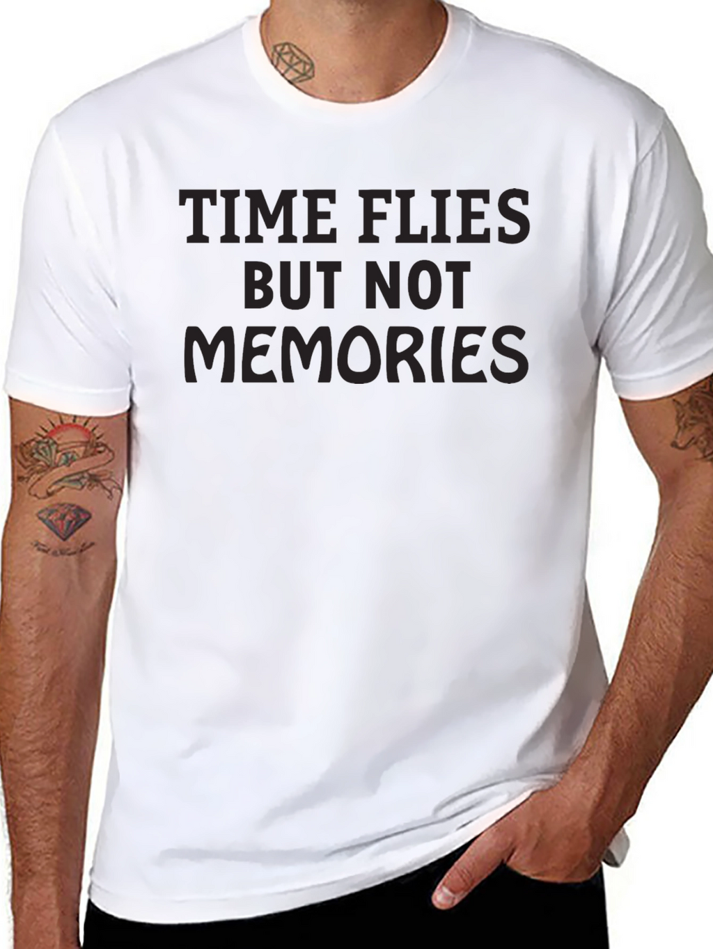 Time Flies Graphic Tee - Comfort Black T-Shirt