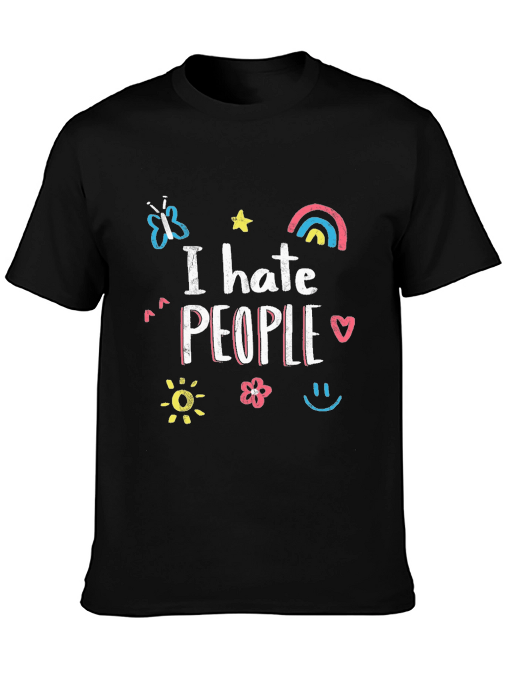 I Hate People Graphic Tee - Unisex Black T-Shirt