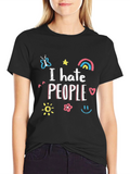 I Hate People Graphic Tee - Unisex Black T-Shirt