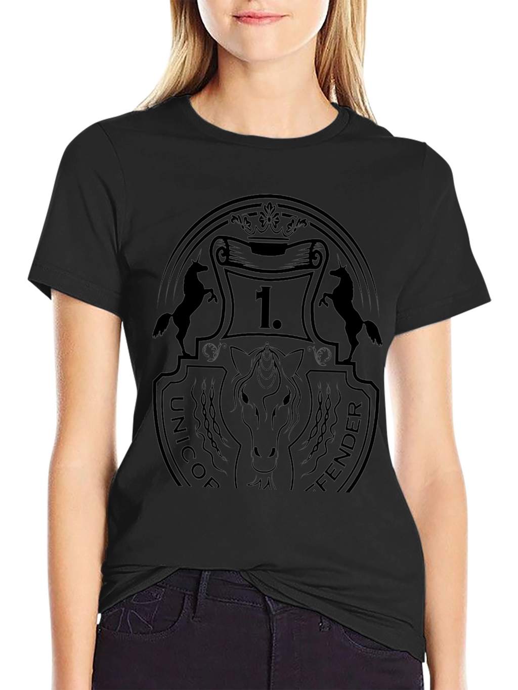 Unicorn Fender Graphic T-Shirt - Black