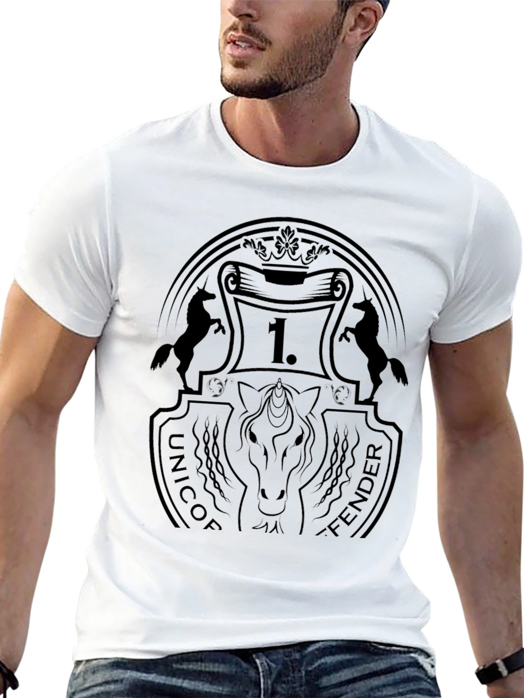 Unicorn Fender Graphic T-Shirt - Black