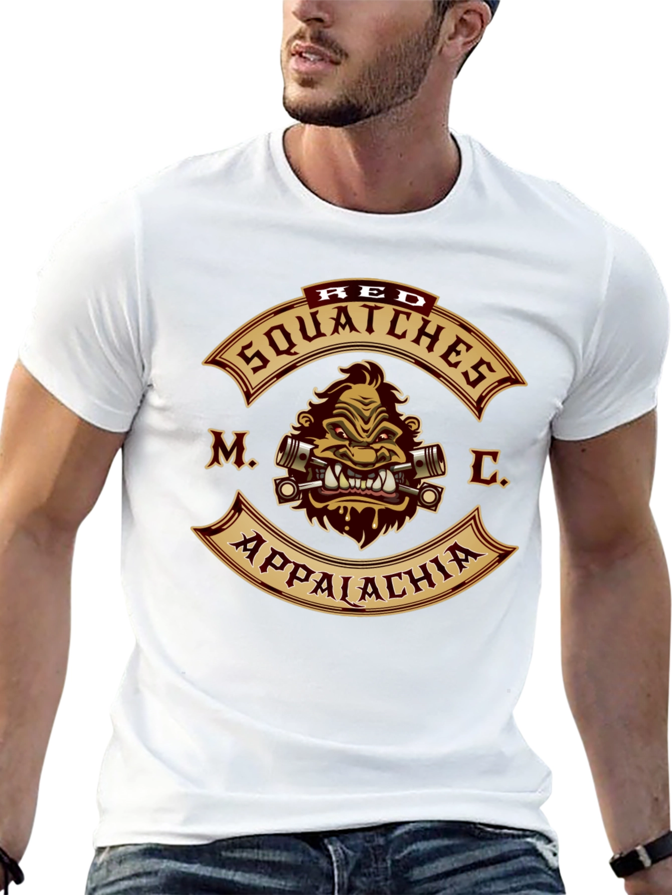 Red Squatches MC Appalachia Black T-Shirt