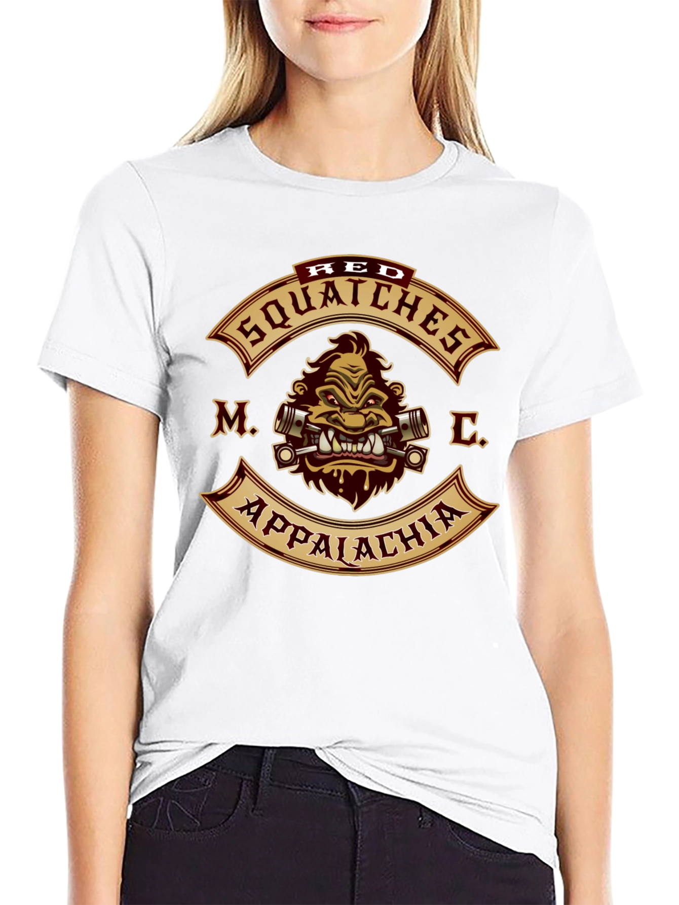 Red Squatches MC Appalachia Black T-Shirt