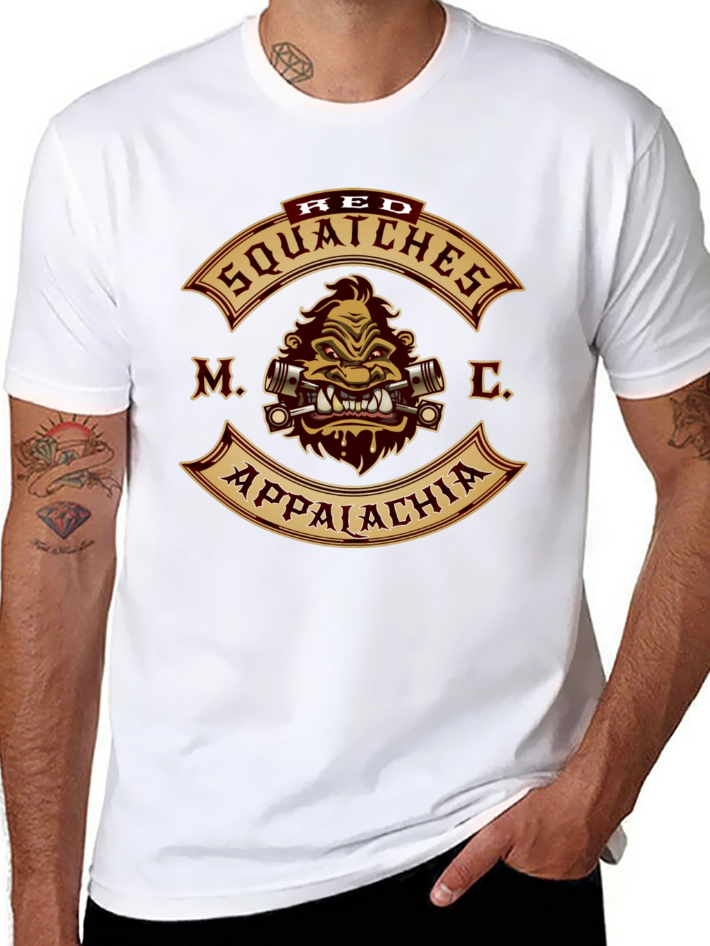 Red Squatches MC Appalachia Black T-Shirt