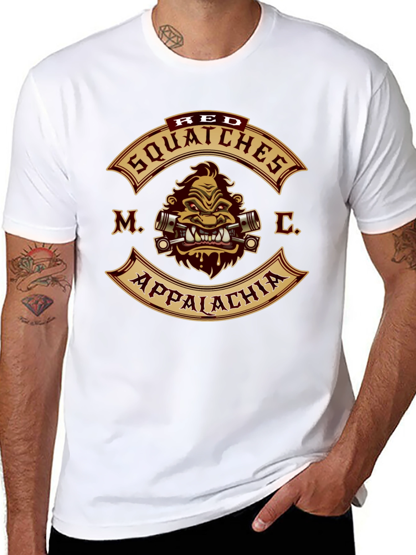 Red Squatches MC Appalachia Black T-Shirt