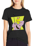 Retro Camel Selfie T-Shirt - Black Cotton Tee
