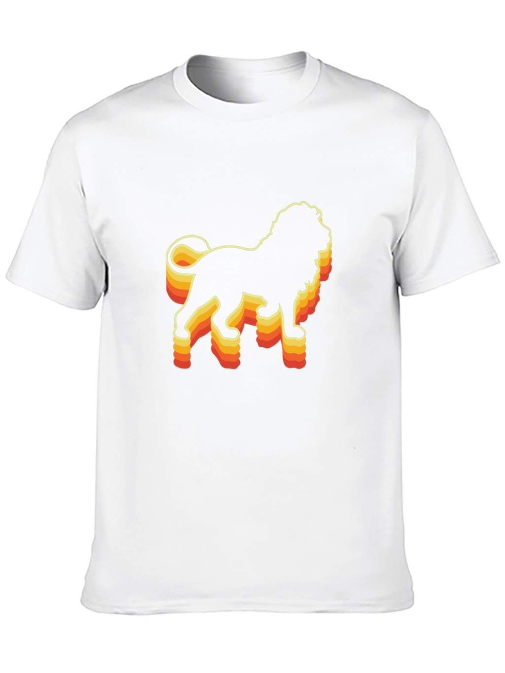 Retro Lion Graphic Tee - Black