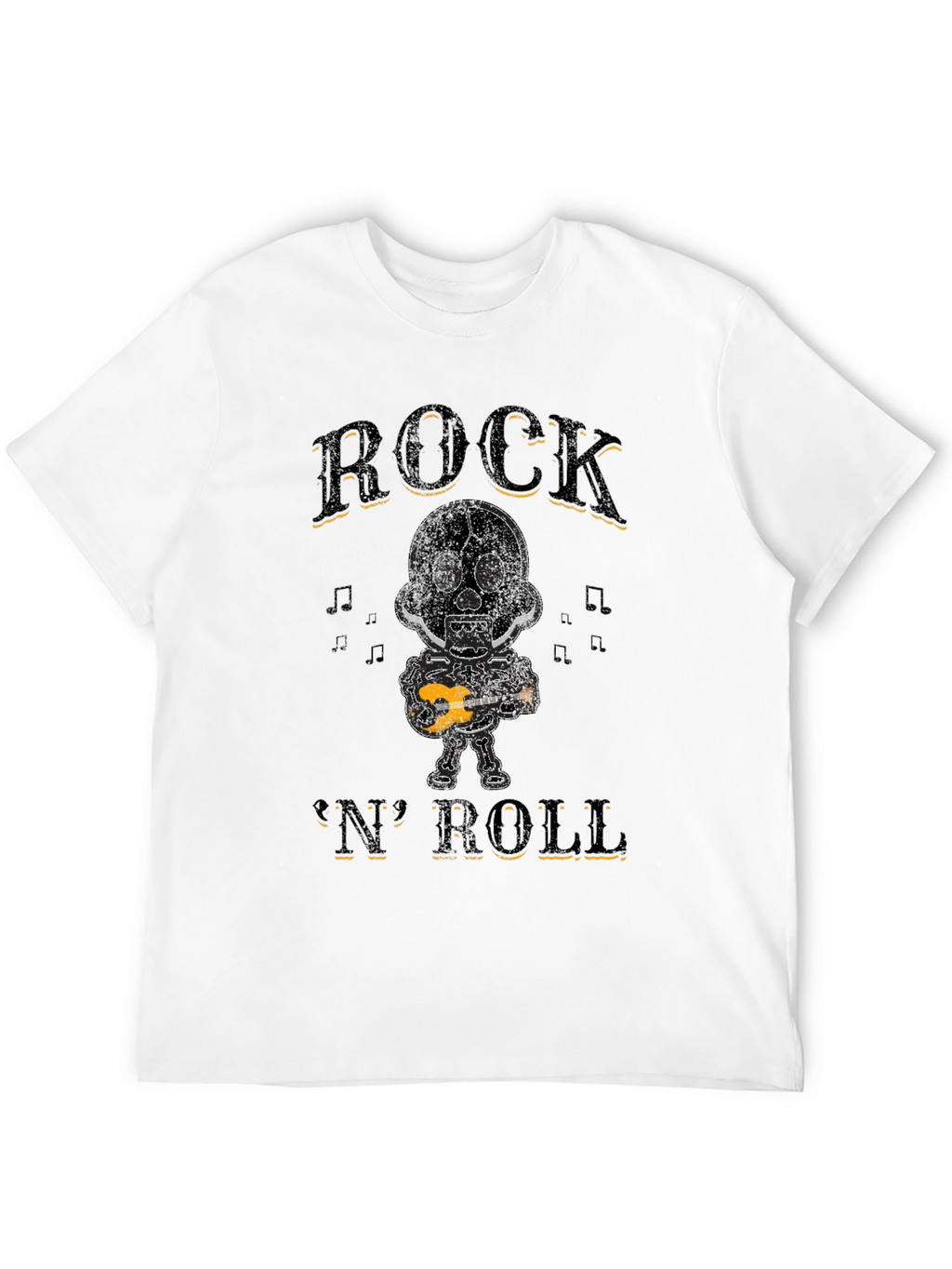 Rock N Roll Skeleton Graphic T-Shirt