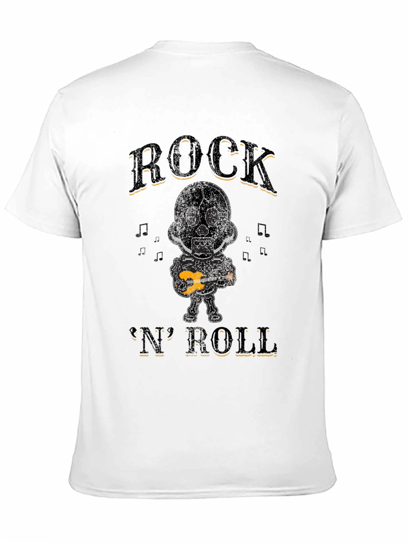 Rock N Roll Skeleton Graphic T-Shirt