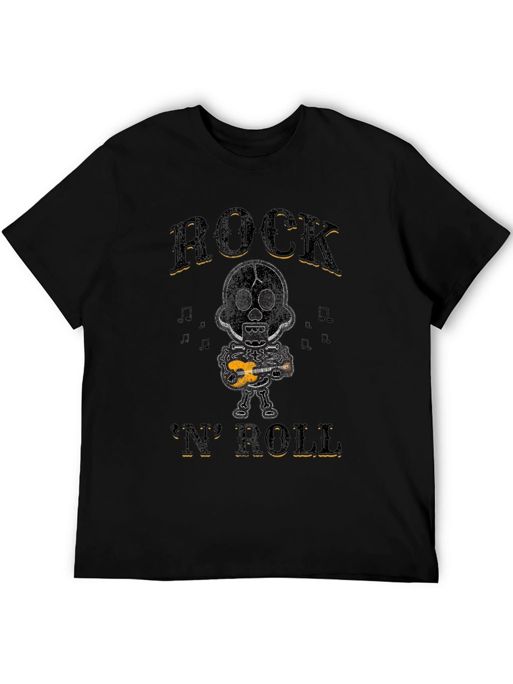 Rock N Roll Skeleton Graphic T-Shirt