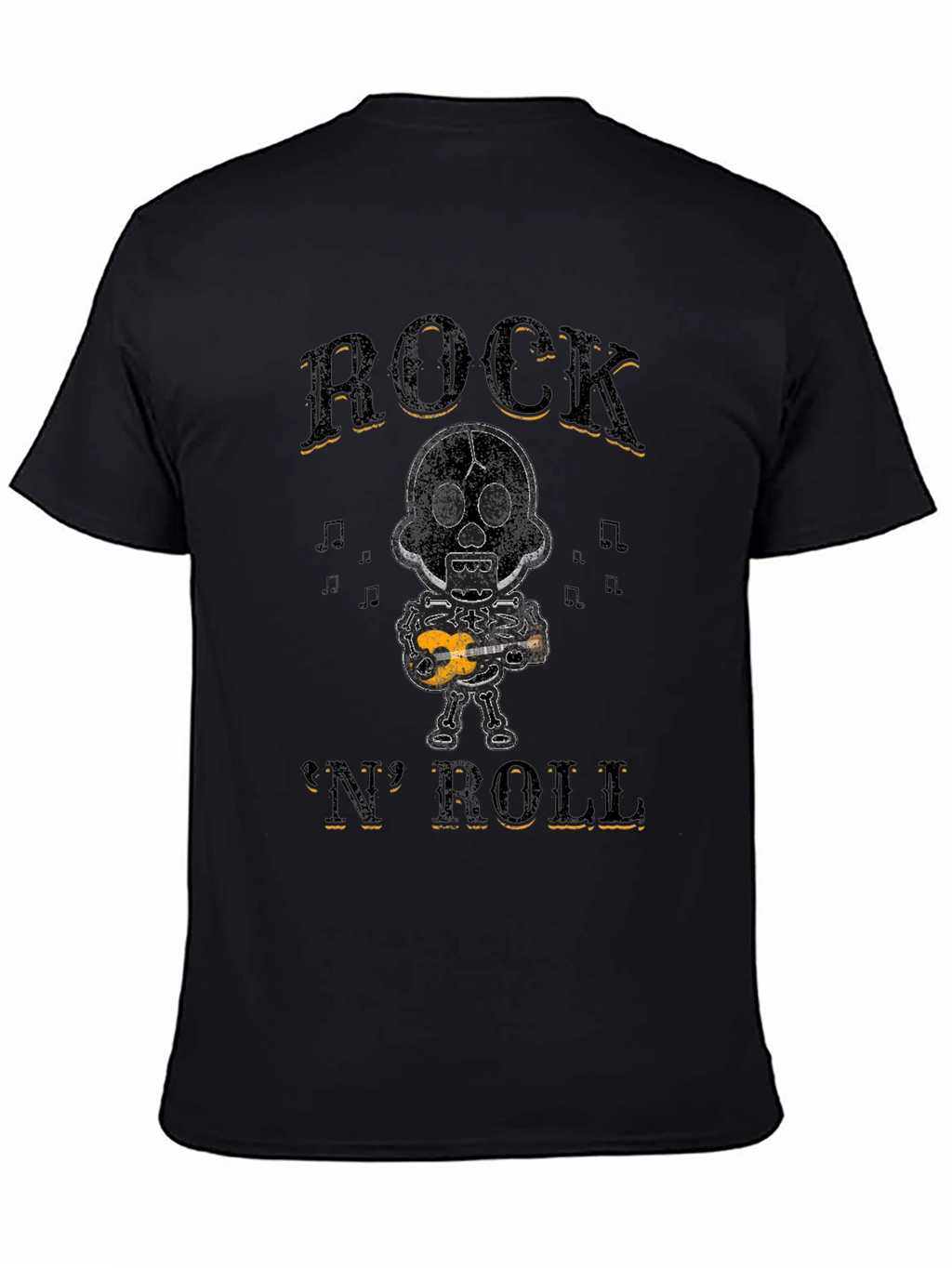 Rock N Roll Skeleton Graphic T-Shirt