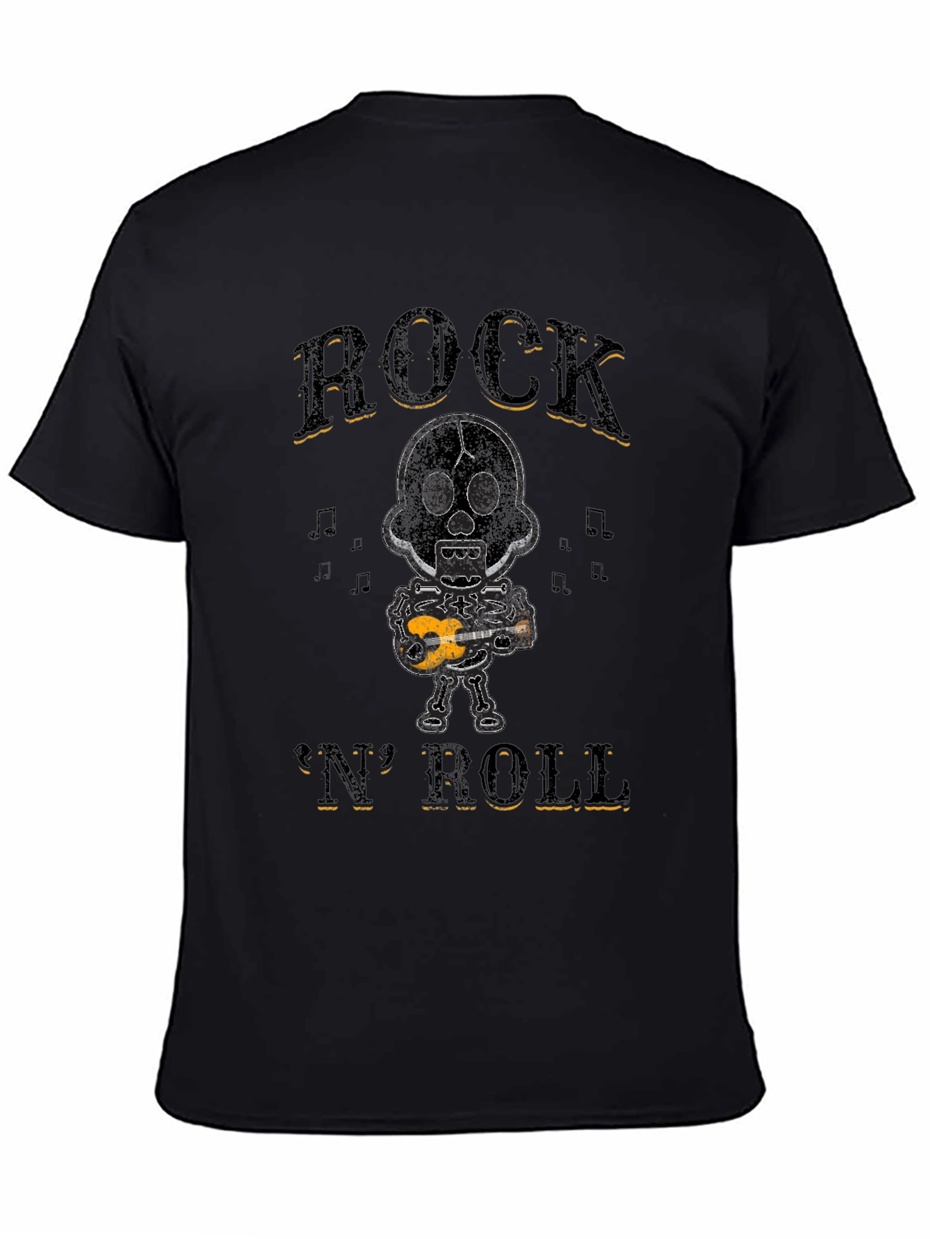 Rock N Roll Skeleton Graphic T-Shirt