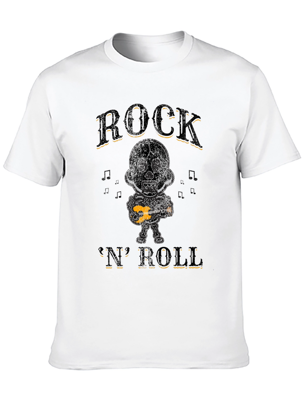 Rock N Roll Skeleton Graphic T-Shirt