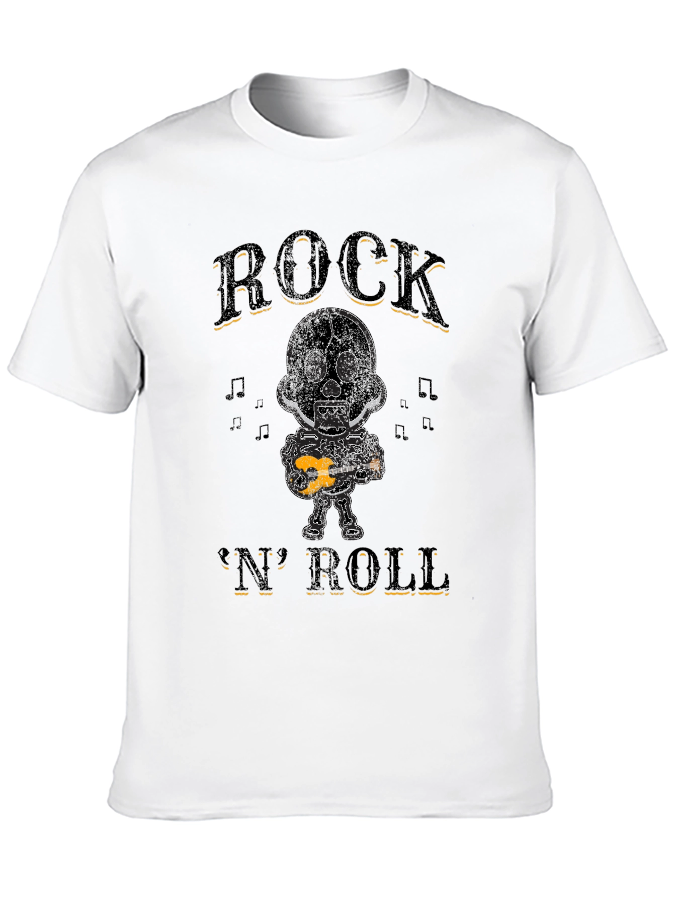 Rock N Roll Skeleton Graphic T-Shirt