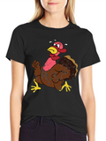 Funny Turkey Graphic T-Shirt - Thanksgiving Tee