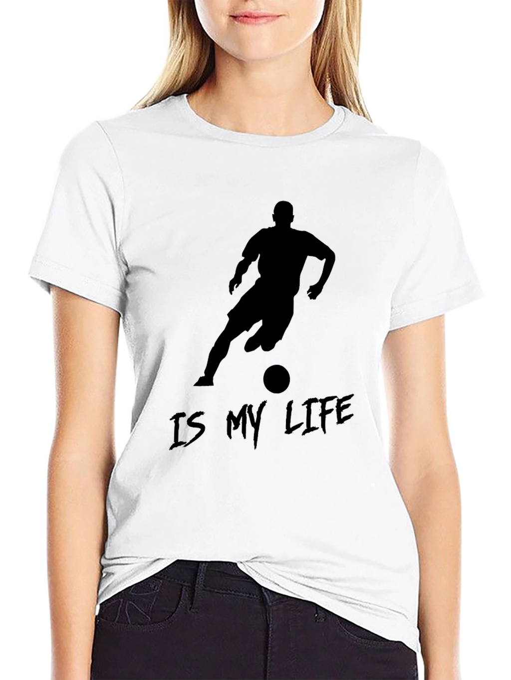 Soccer Is My Life Black Graphic Tee