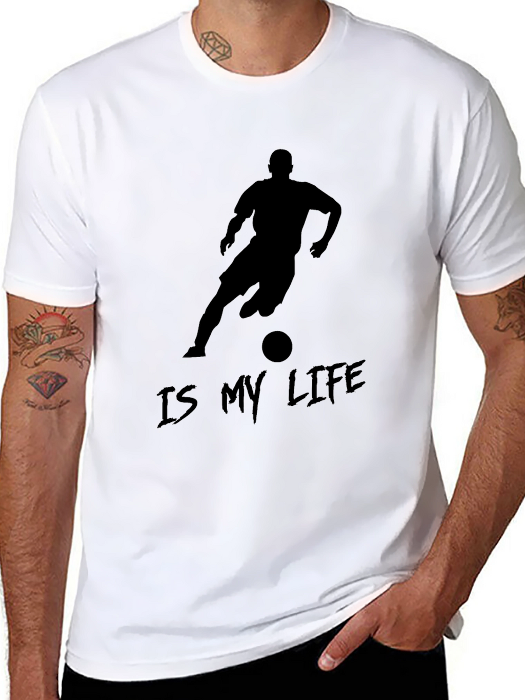 Soccer Is My Life Black Graphic Tee