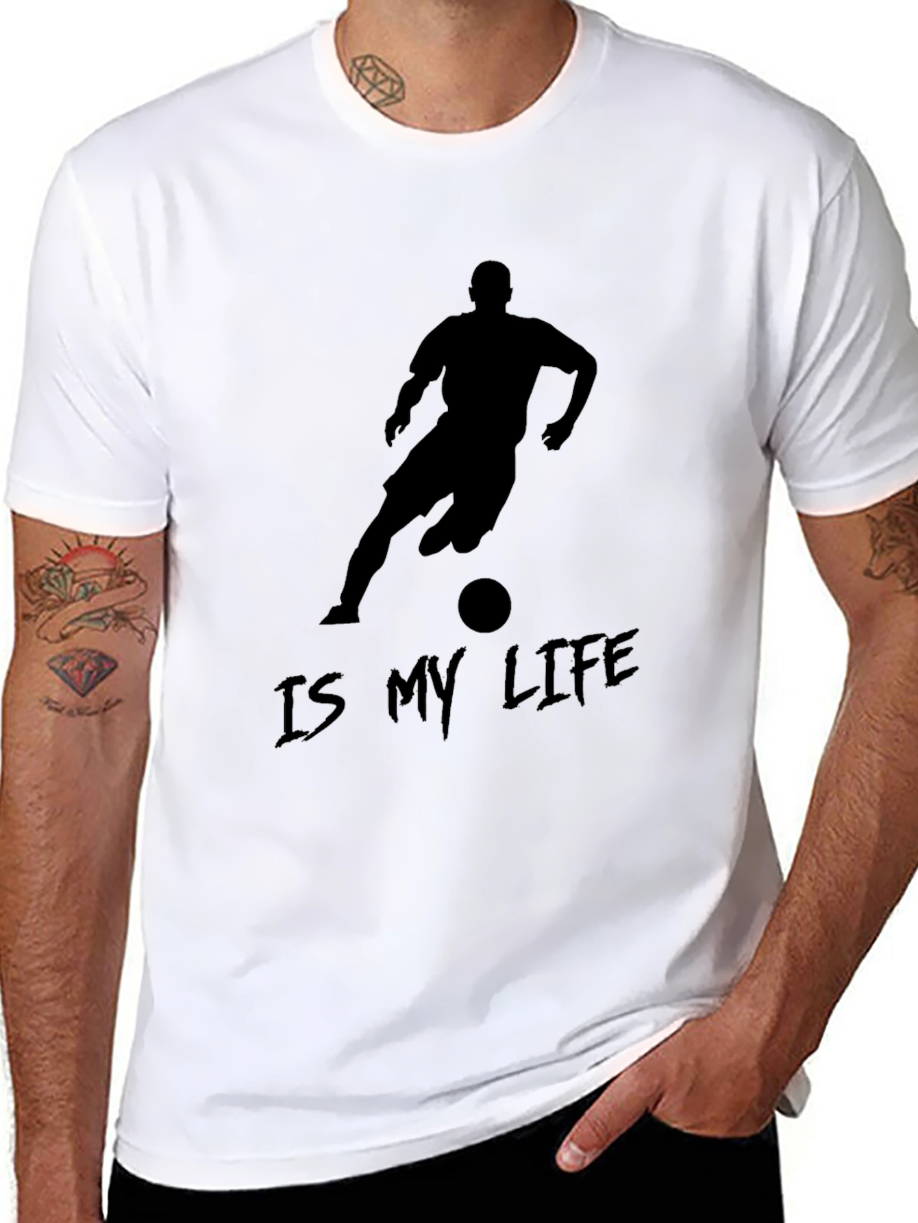 Soccer Is My Life Black Graphic Tee
