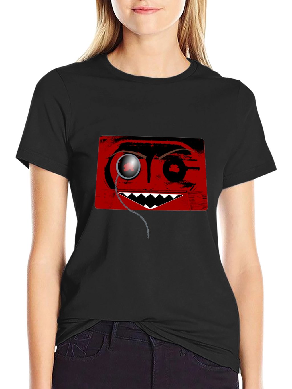 Monocle Monster Graphic Tee - Mens Black T-Shirt