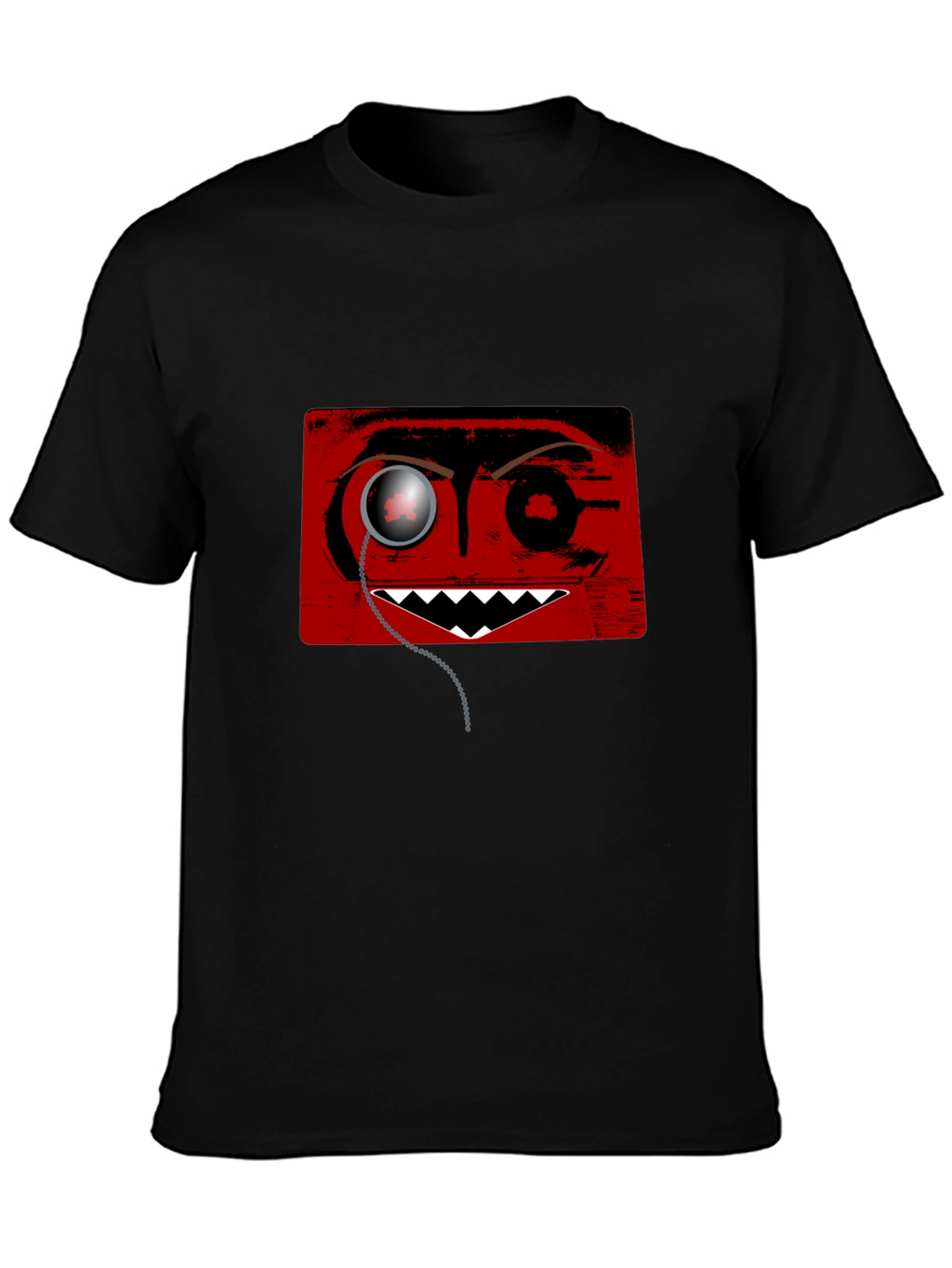 Monocle Monster Graphic Tee - Mens Black T-Shirt