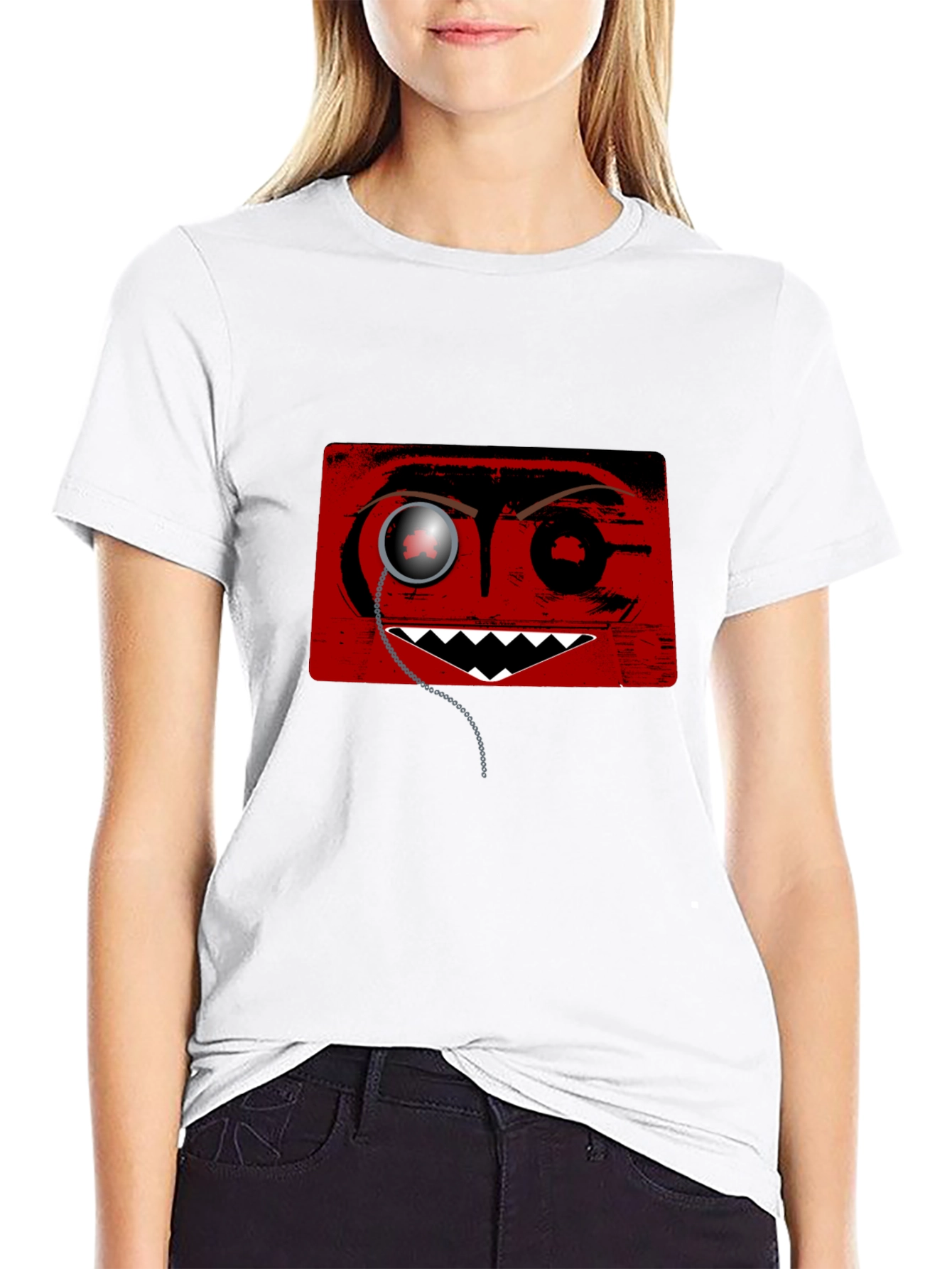 Monocle Monster Graphic Tee - Mens Black T-Shirt