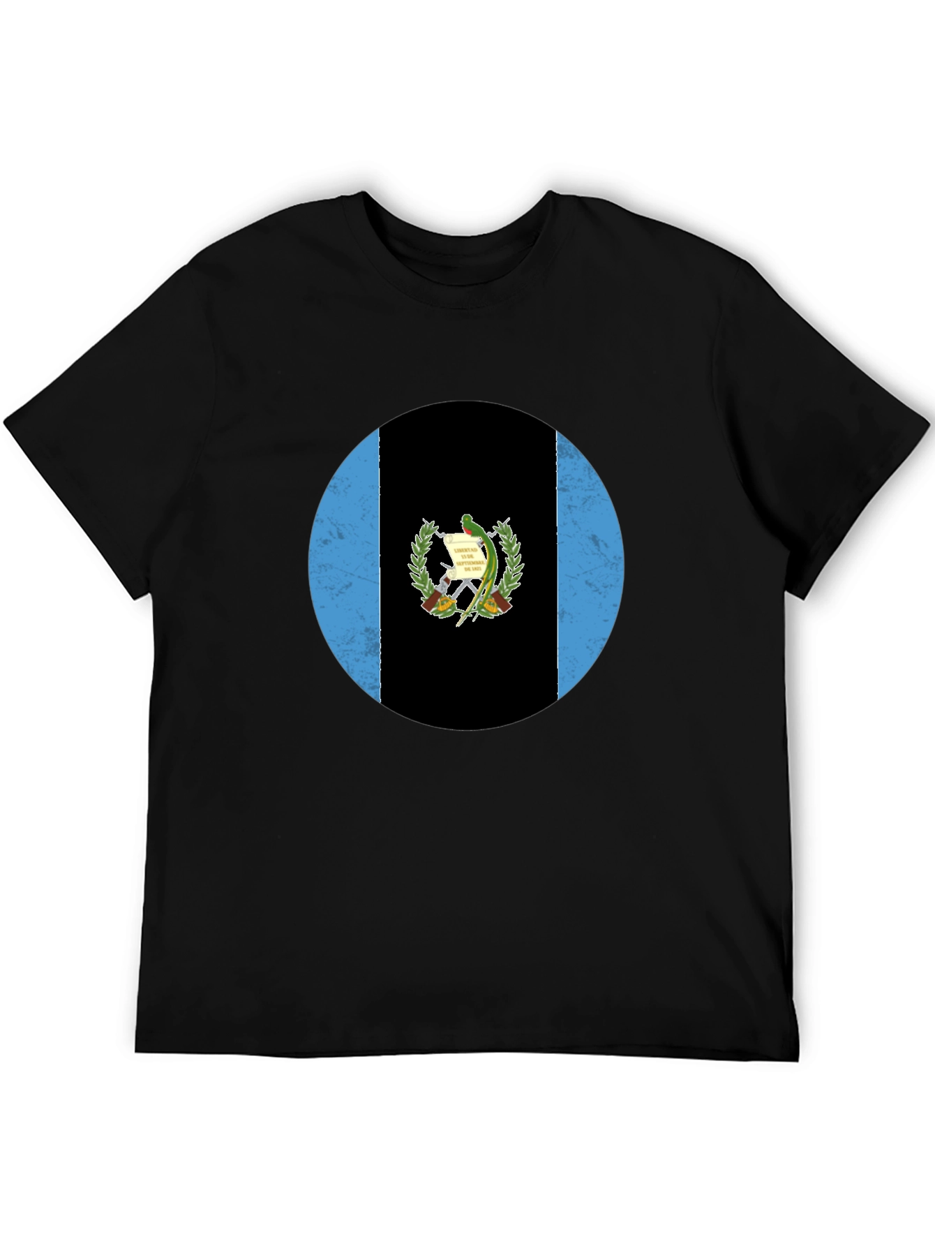 Guatemala Flag T-Shirt - Distressed Circle Graphic Tee