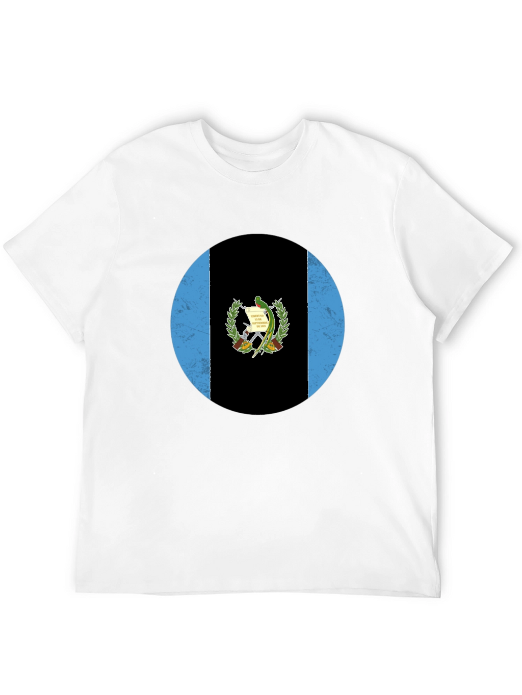 Guatemala Flag T-Shirt - Distressed Circle Graphic Tee