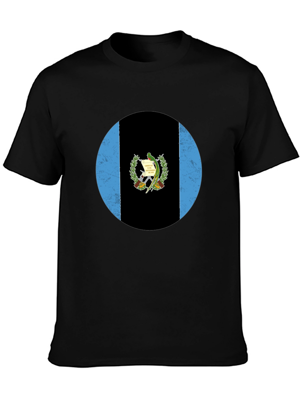 Guatemala Flag T-Shirt - Distressed Circle Graphic Tee