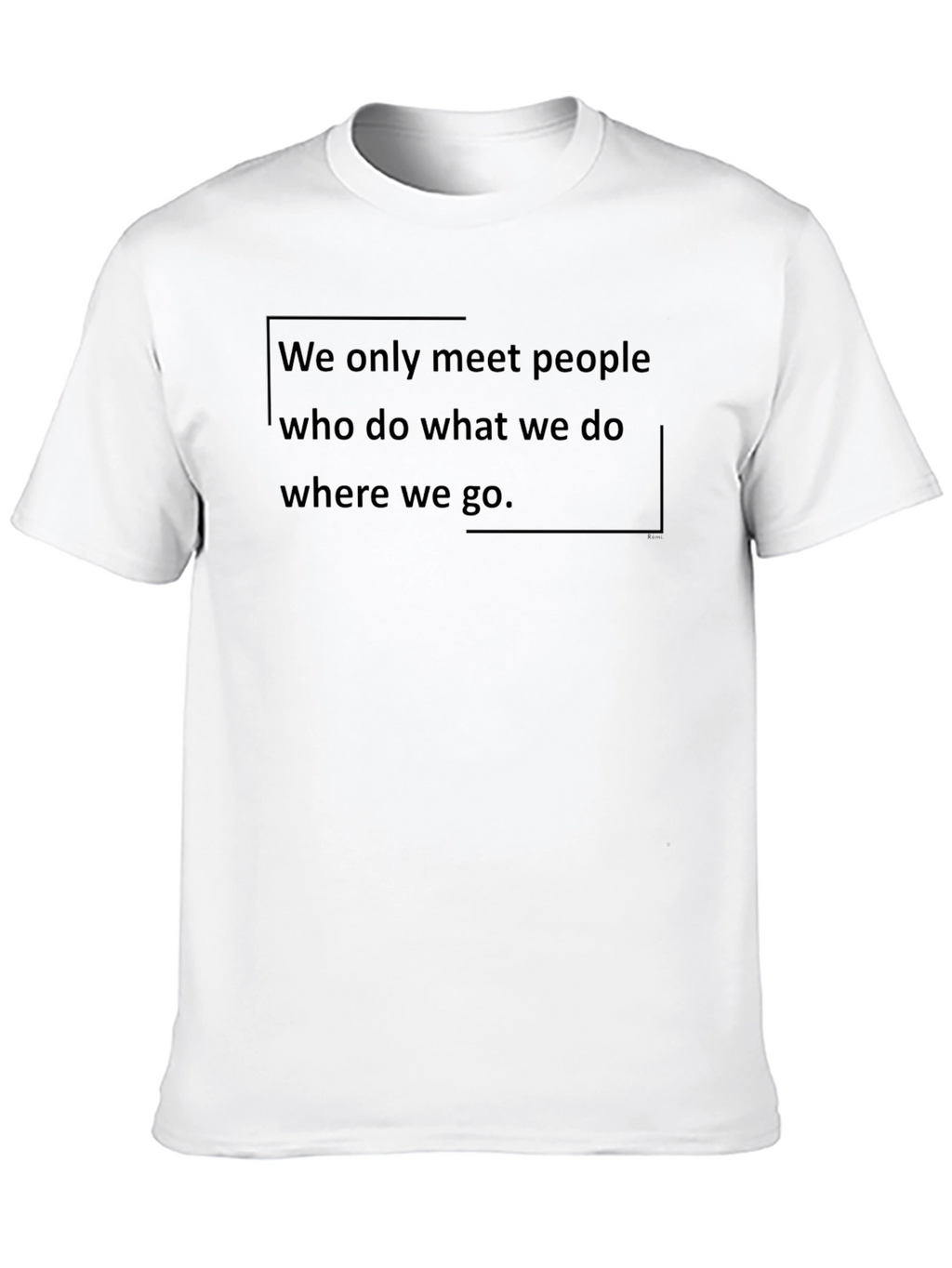 Mens Black Graphic Tee - We Only Meet People