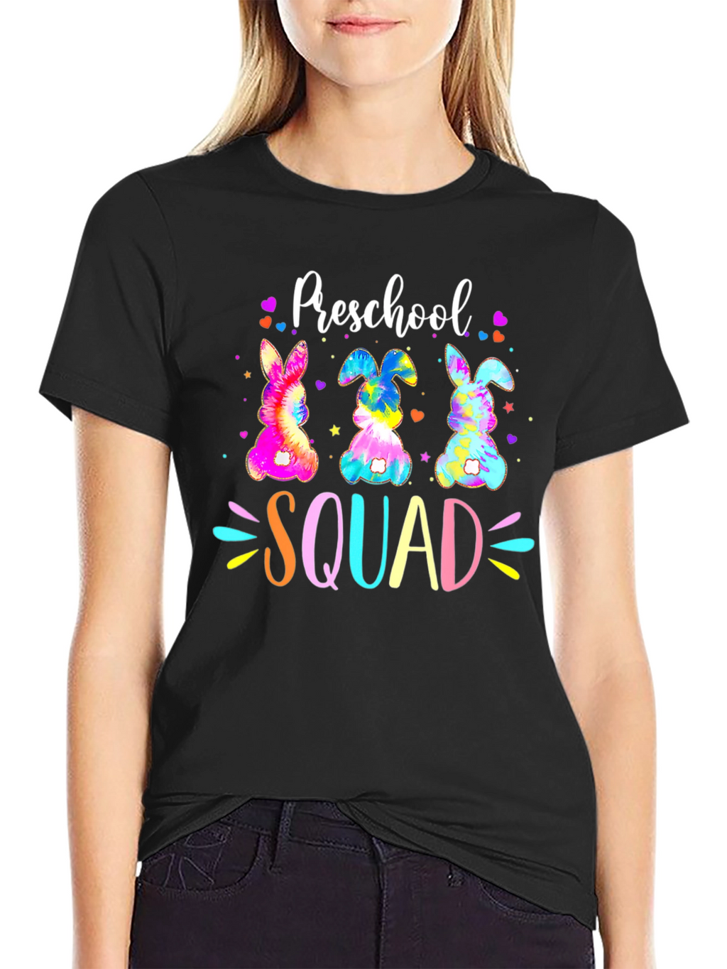 Preschool Squad Easter Bunny Tie-Dye T-Shirt