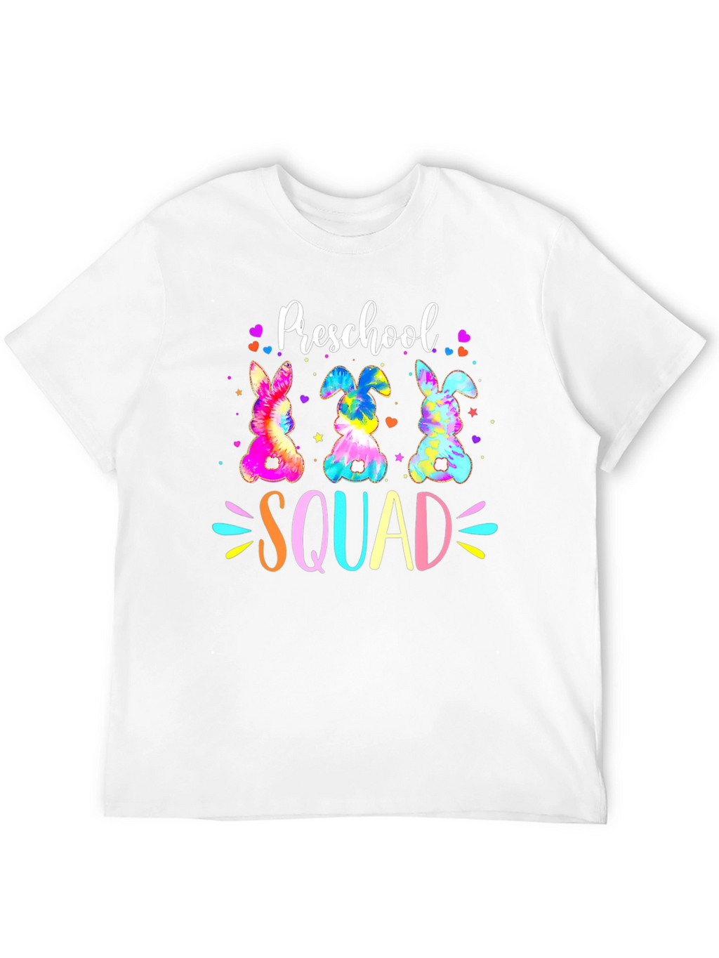 Preschool Squad Easter Bunny Tie-Dye T-Shirt
