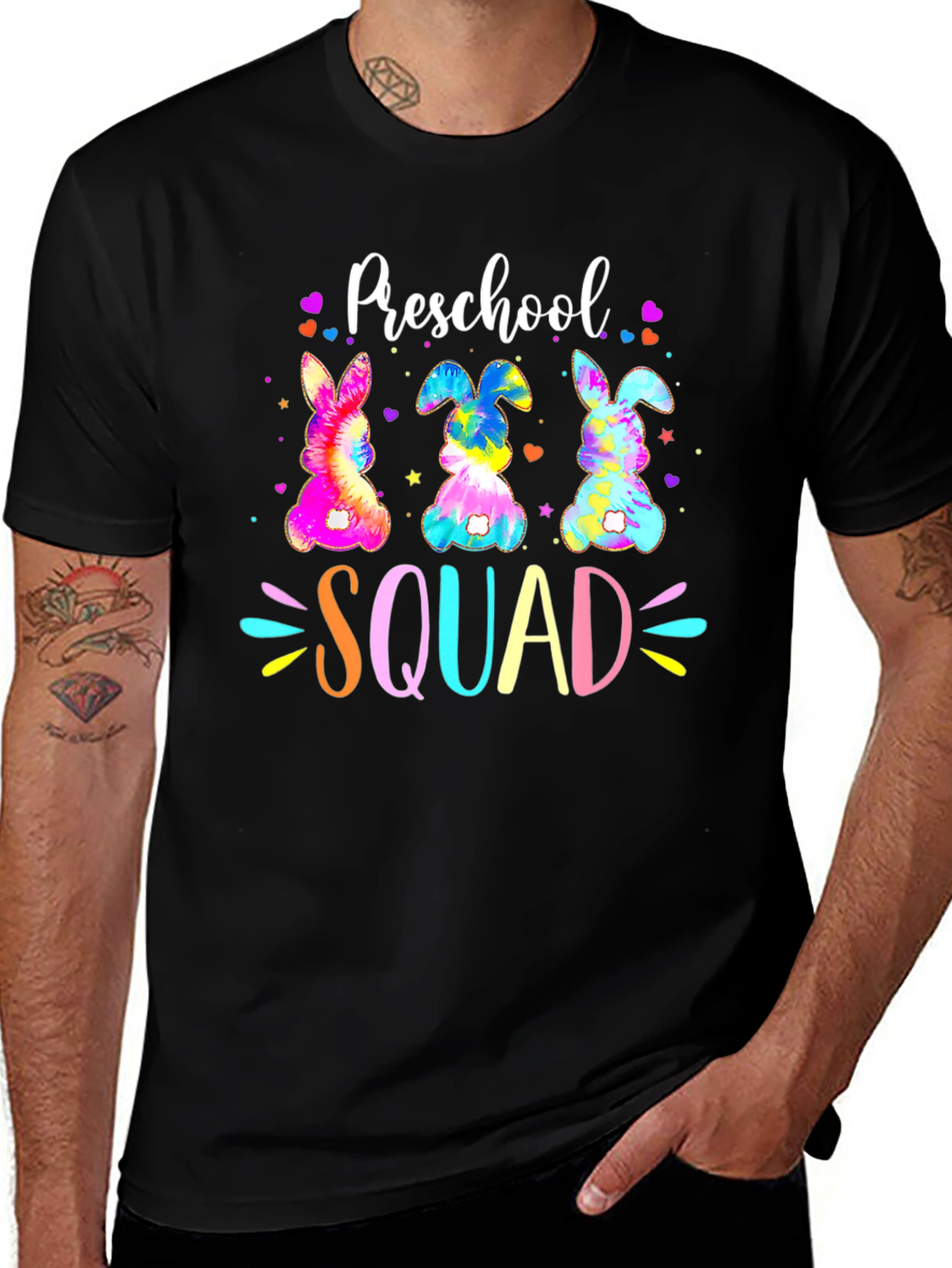Preschool Squad Easter Bunny Tie-Dye T-Shirt