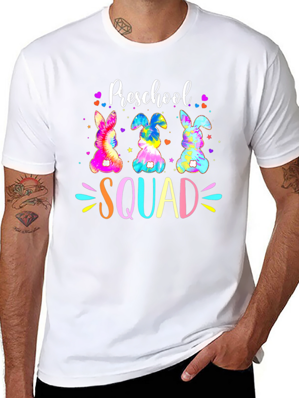 Preschool Squad Easter Bunny Tie-Dye T-Shirt
