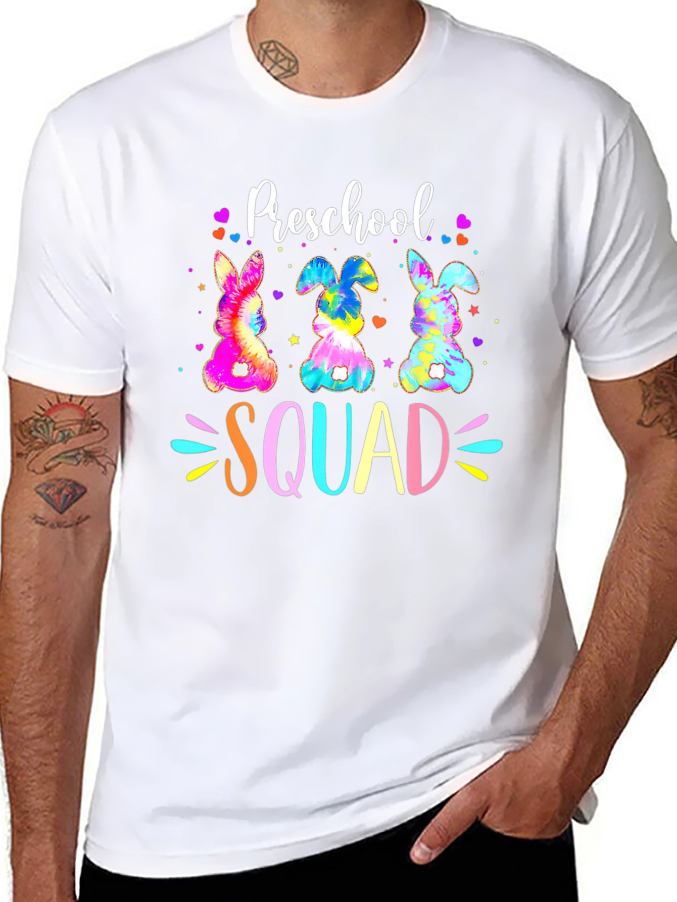 Preschool Squad Easter Bunny Tie-Dye T-Shirt