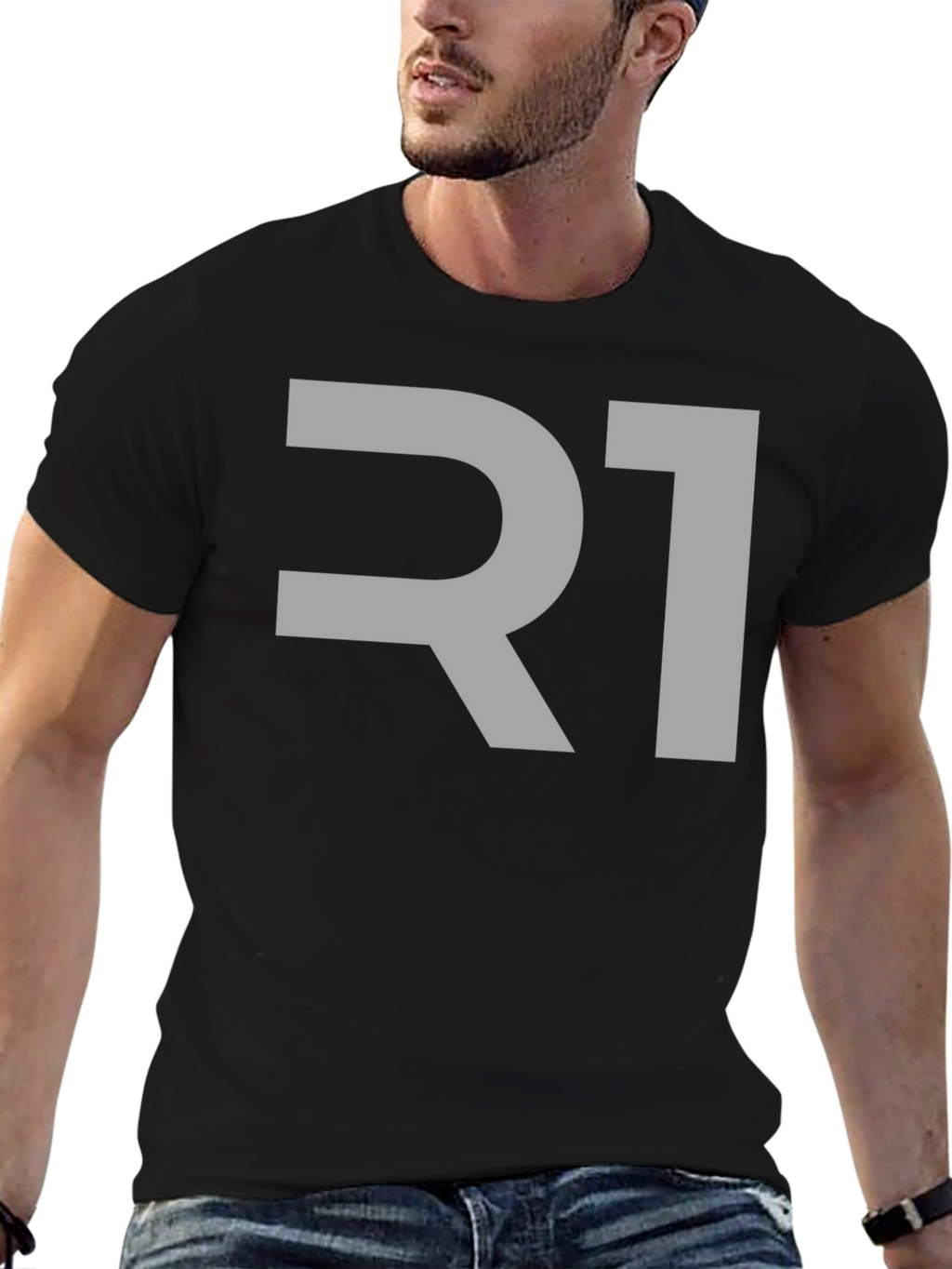 R1 Graphic Tee - Modern Black T-Shirt