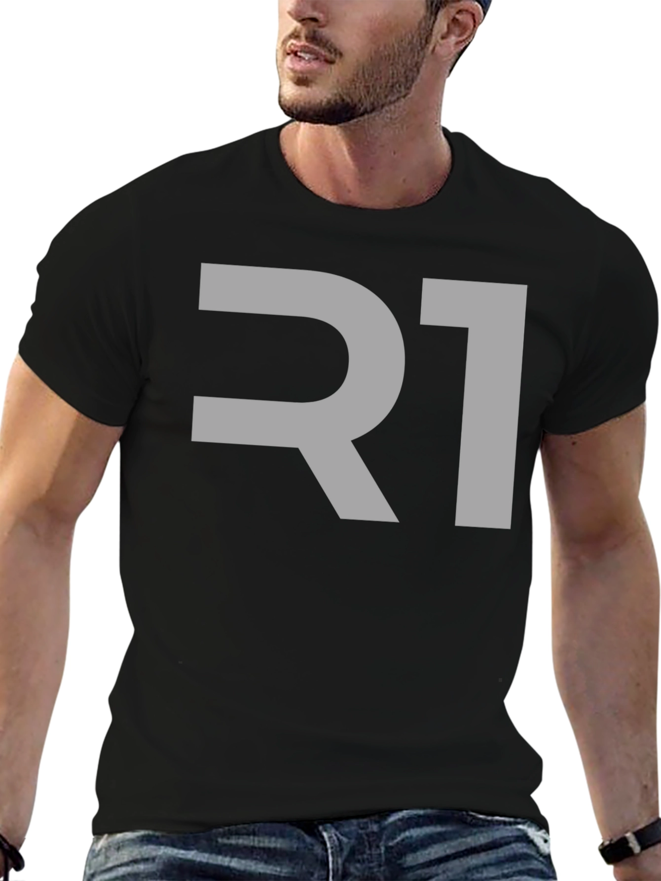 R1 Graphic Tee - Modern Black T-Shirt