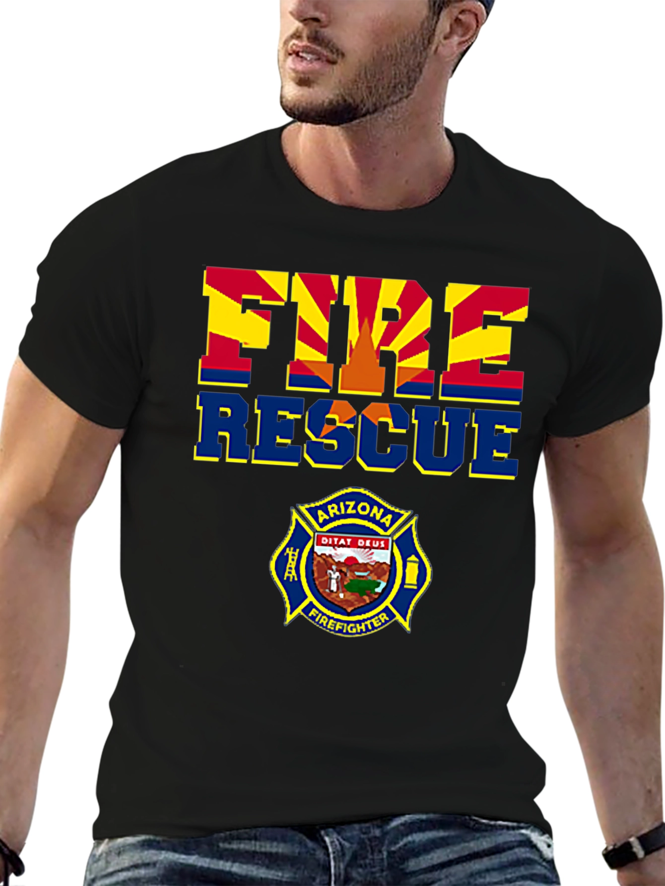 Arizona Fire Rescue T-Shirt - Firefighter Design