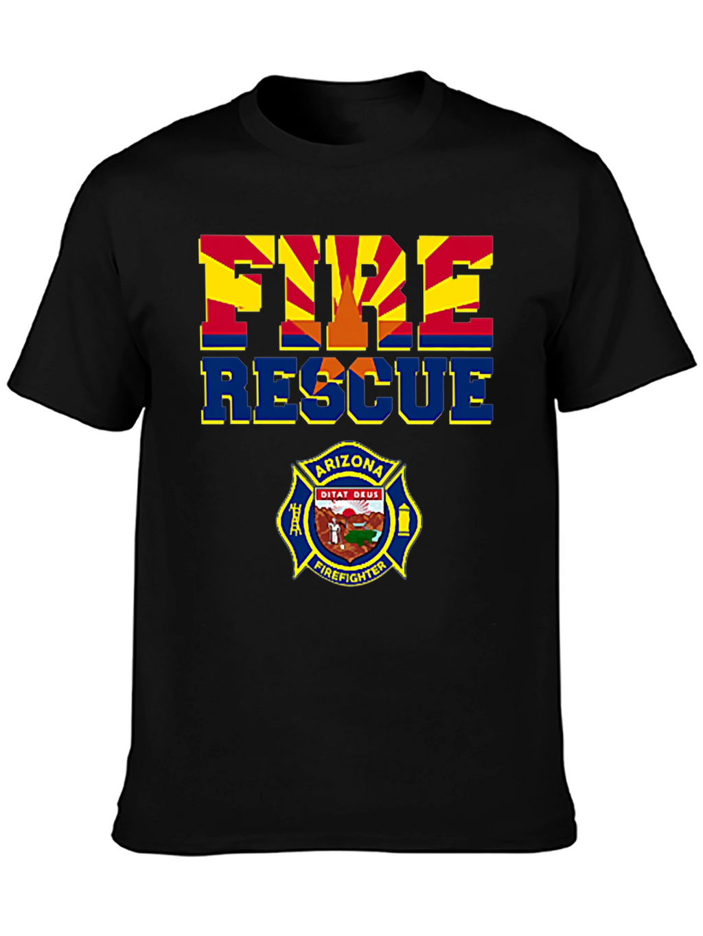 Arizona Fire Rescue T-Shirt - Firefighter Design