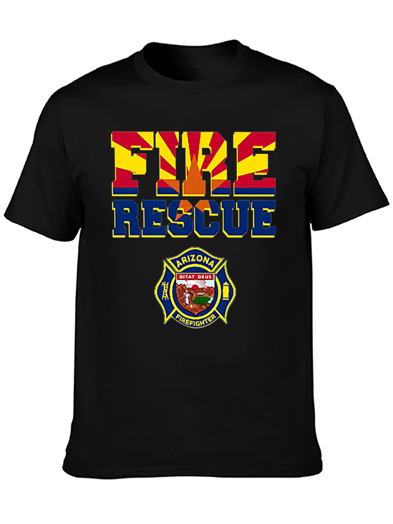 Arizona Fire Rescue T-Shirt - Firefighter Design