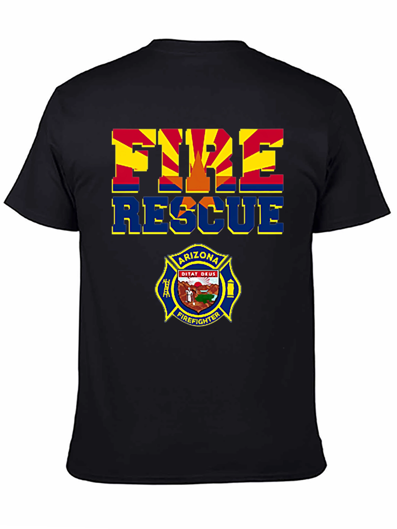 Arizona Fire Rescue T-Shirt - Firefighter Design