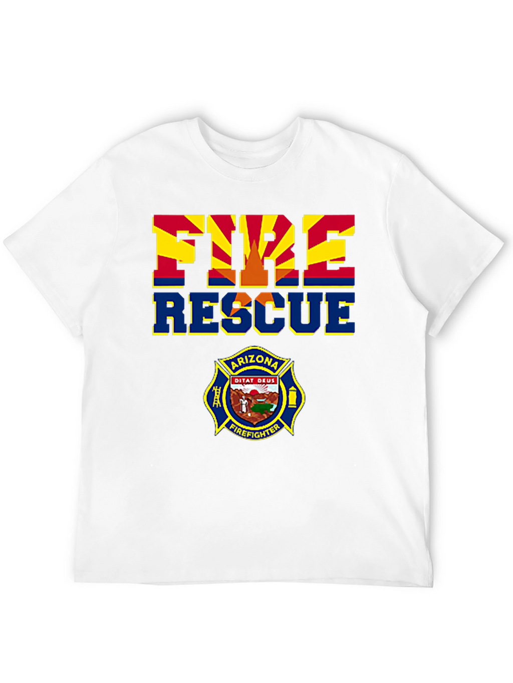 Arizona Fire Rescue T-Shirt - Firefighter Design