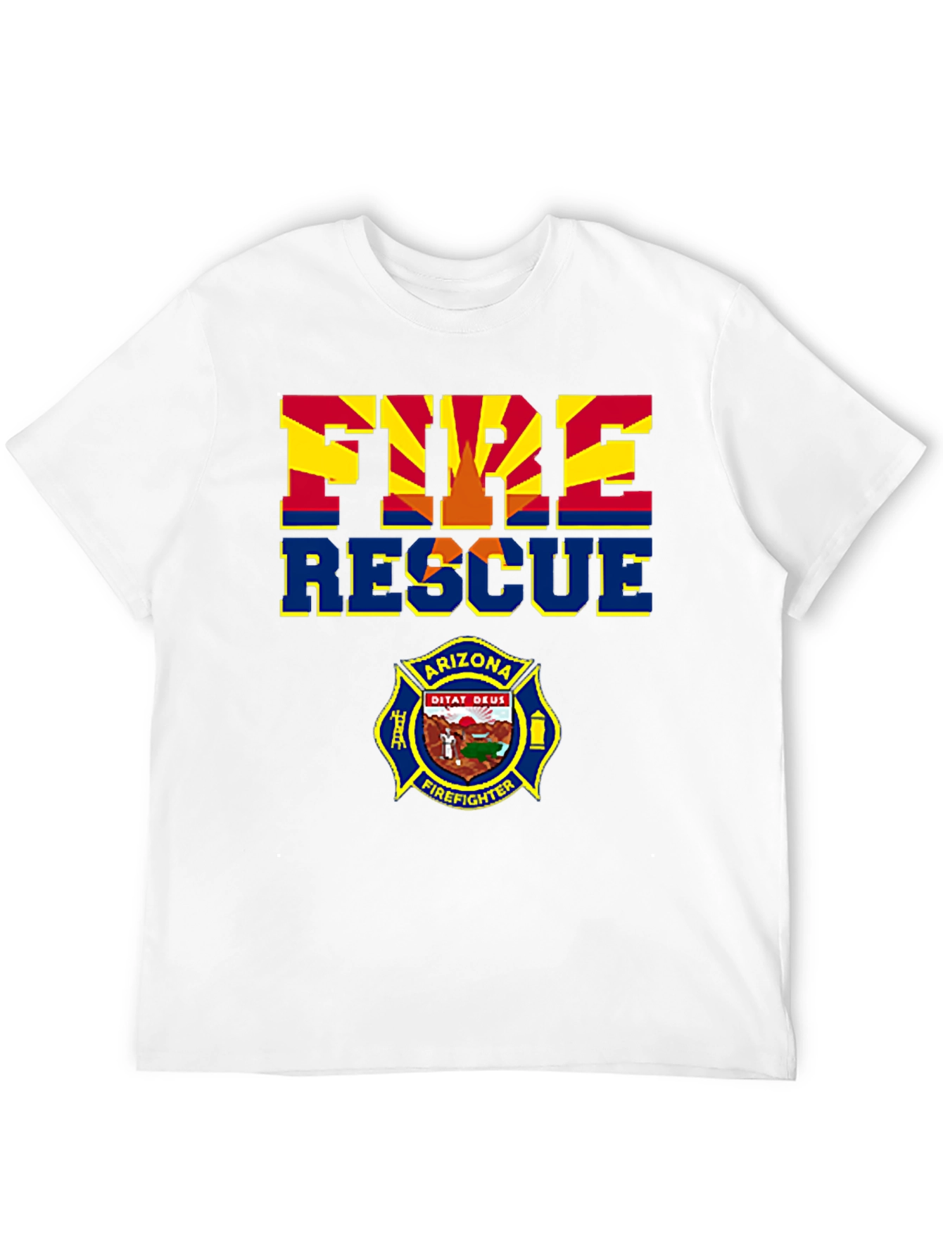 Arizona Fire Rescue T-Shirt - Firefighter Design