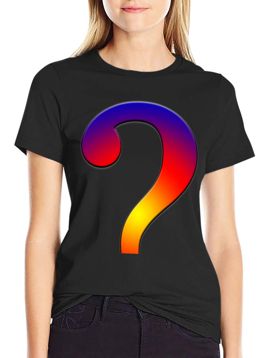 Gradient Question Mark T-Shirt - Stylish & Unique!