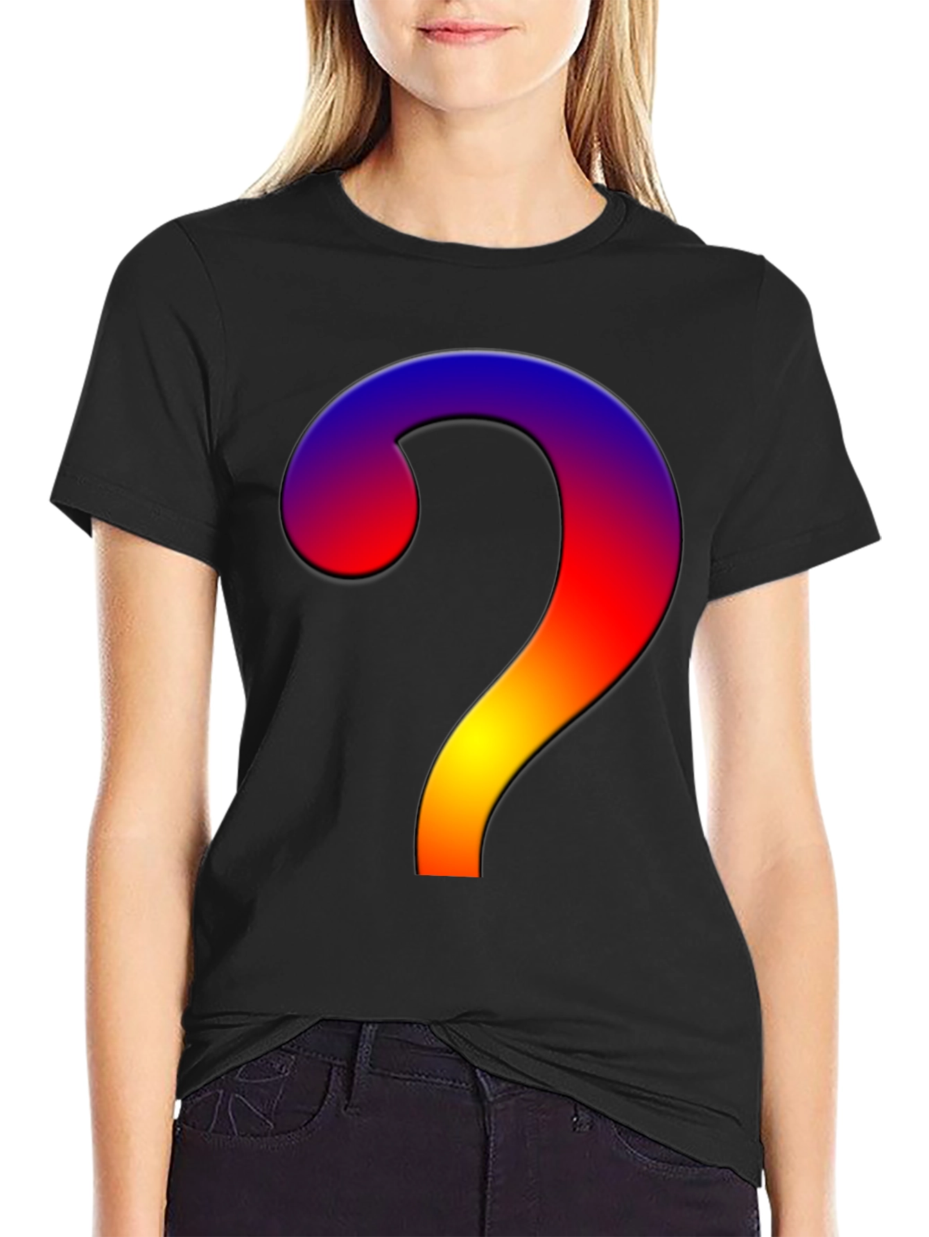 Gradient Question Mark T-Shirt - Stylish & Unique!